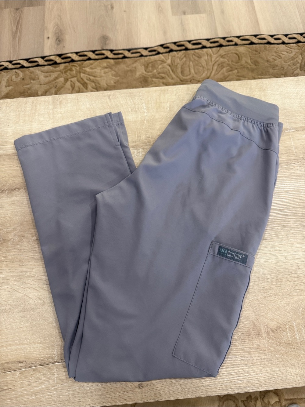 Med Couture Slate Gray Straight Leg Pants
